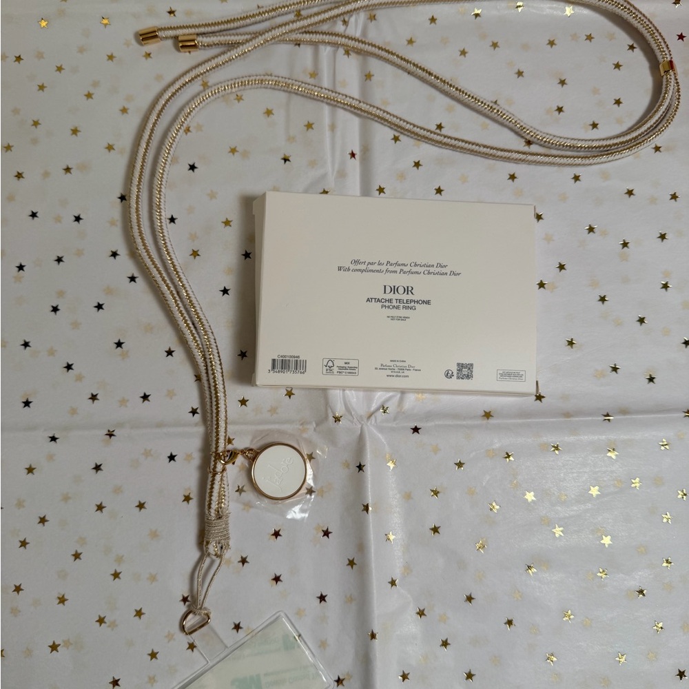 Limited Edition Dior VIP gift J'adore Phone Strap with 'ADORE' Charm Adjustable